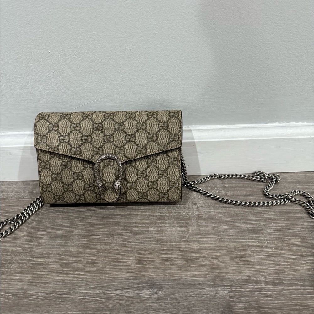 Gucci Beige Monogram Crossbody Bag
